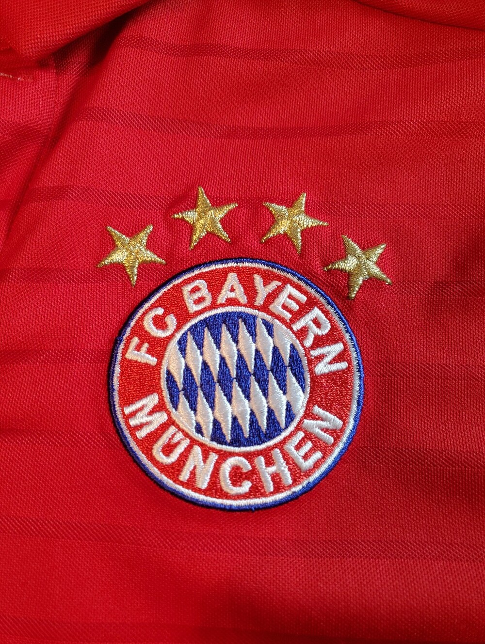Adidas FC Bayern Munich Red and White Climacool Soccer Polo